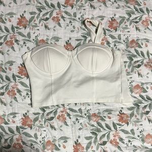 CREAM tank top corset